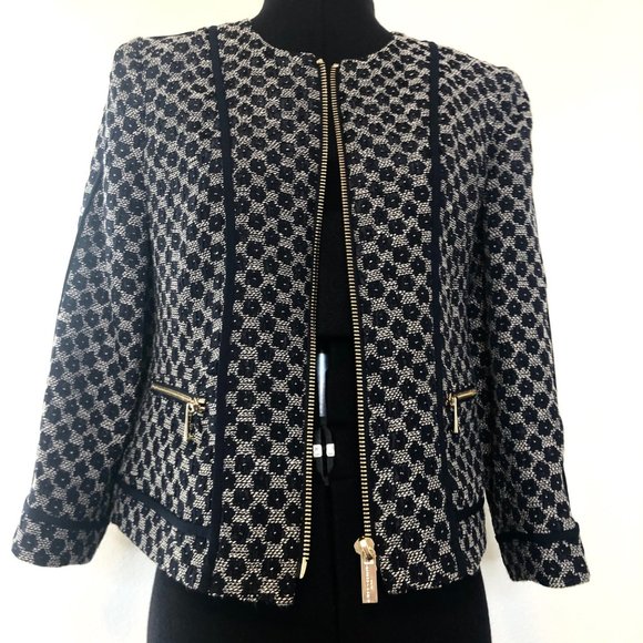 Karl Lagerfeld Jackets & Blazers - Karl Lagerfeld Navy And White Blazer Sz4